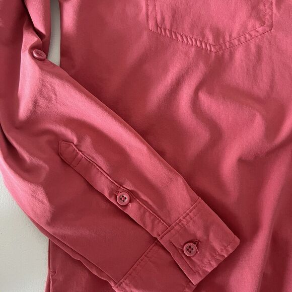 Eddie Bauer Departure Shirt Womens M Classic Fit Pink Long Sleeve Button Down - Picture 4 of 11